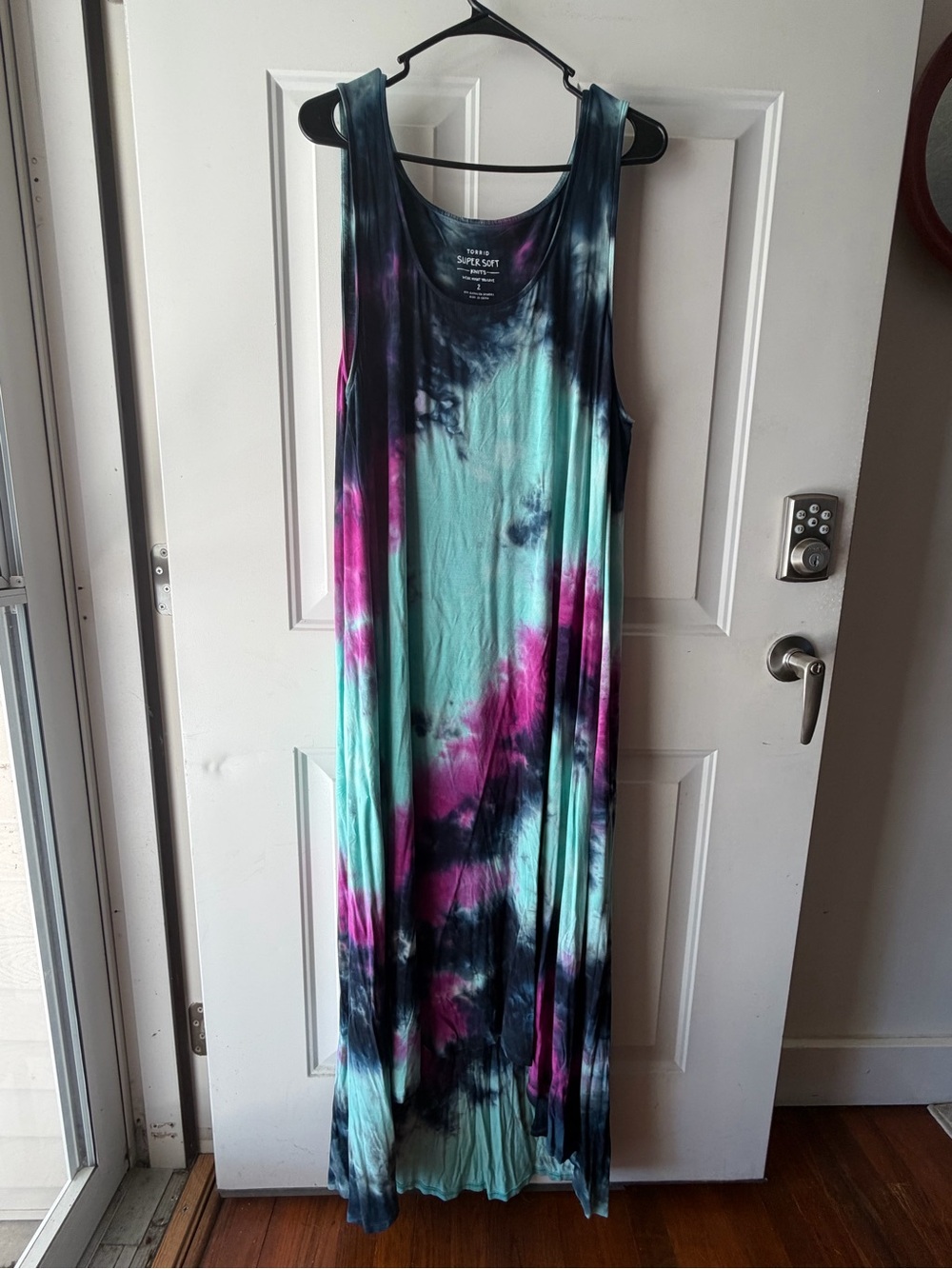 torrid Size 2 Tie-Dye Sleeveless Maxi Dress in Aqua, Pink & Black